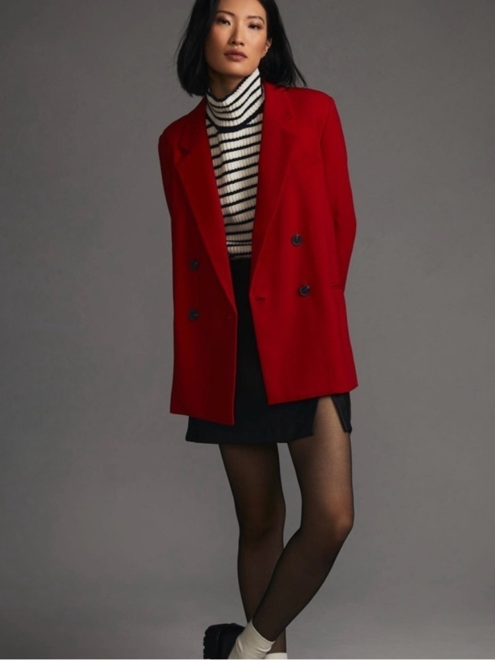 NWT anthropologie size 0 Double-Breasted Red Blazer